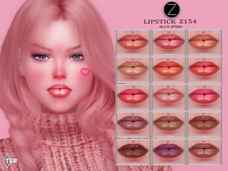 Lipstick Z154 By Zenx Sims 4 CC