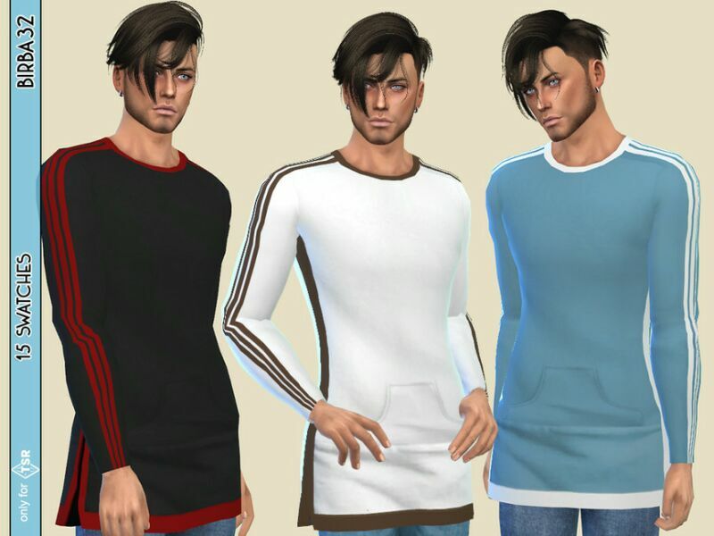 Long Sweater – MAN By Birba32 1 Long Sweater – MAN By Birba32 Sims 4 CC