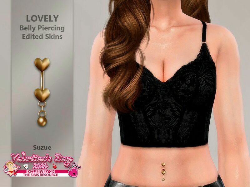 Lovely Belly Piercing 1 Lovely Belly Piercing Sims 4 CC