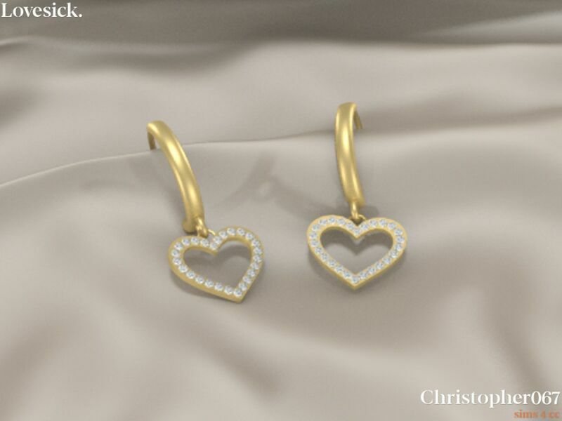 Lovesick Earrings By Christopher067 2 sims 4 cc lovesick earrings by christopher067 3