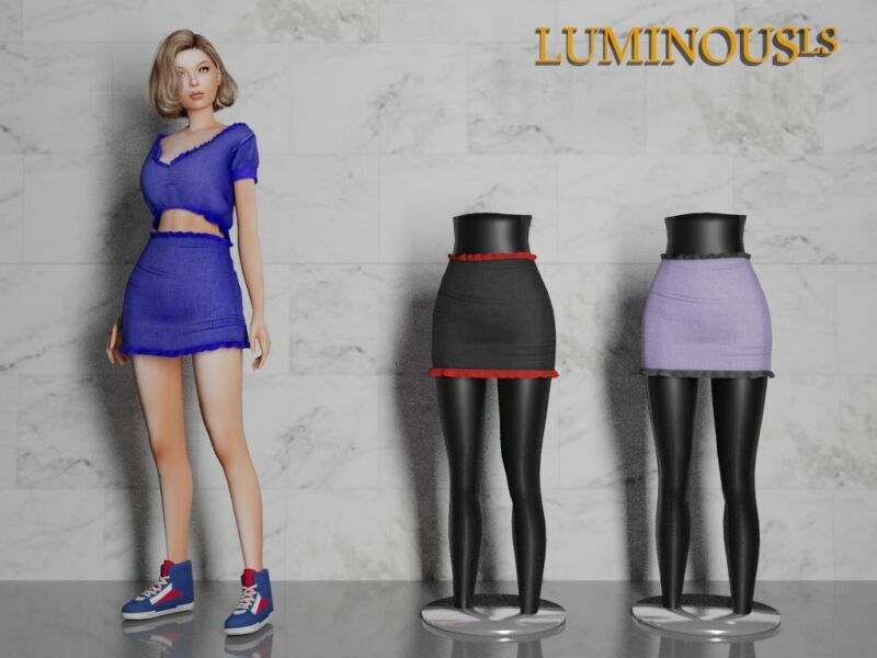 LS SET15 -Leika Skirt- By Luminousls 1 LS SET15 -Leika Skirt- By Luminousls Sims 4 CC