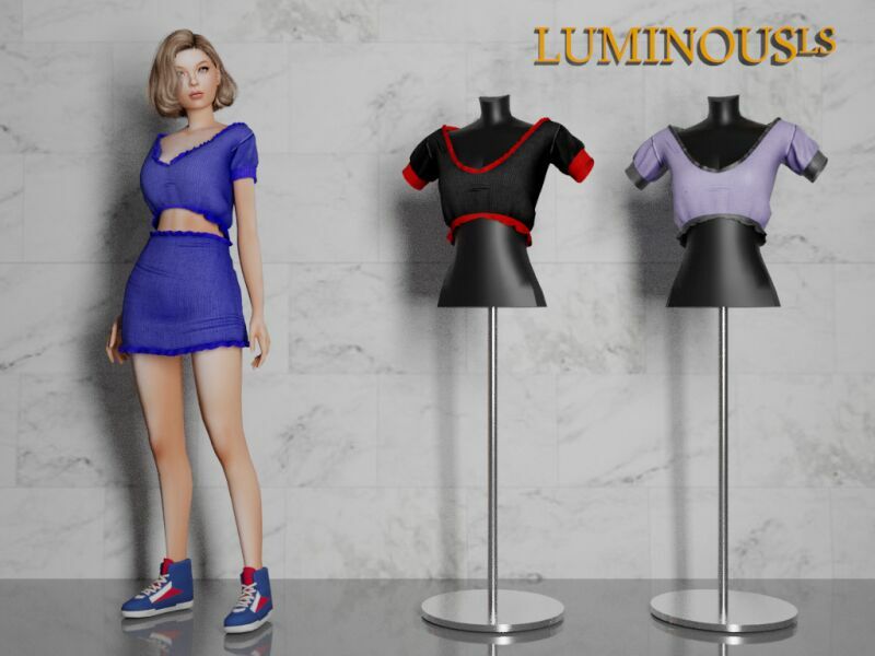 LS SET15 -Leika TOP- By Luminousls 1 LS SET15 -Leika TOP- By Luminousls Sims 4 CC