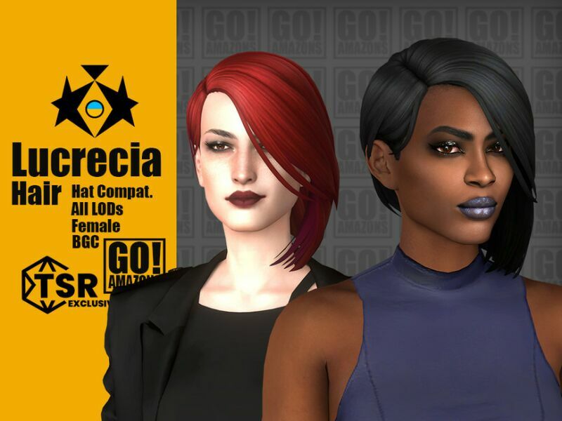 Lucrecia Hair By Goamazons 1 Lucrecia Hair By Goamazons Sims 4 CC