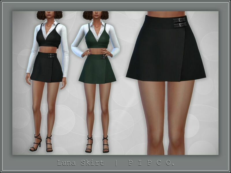 Luna Skirt. By Pipco 1 Luna Skirt. By Pipco Sims 4 CC