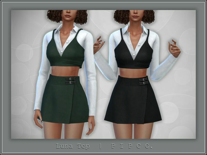 Luna TOP. By Pipco 1 Luna TOP. By Pipco Sims 4 CC