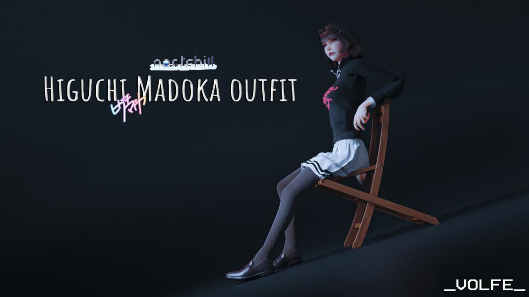 Madoka Higuchi Outfit By _Volfe_ 1 Madoka Higuchi Outfit By _Volfe_ Sims 4 CC
