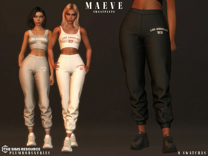 Maeve Sweatpants 1 Maeve Sweatpants Sims 4 CC