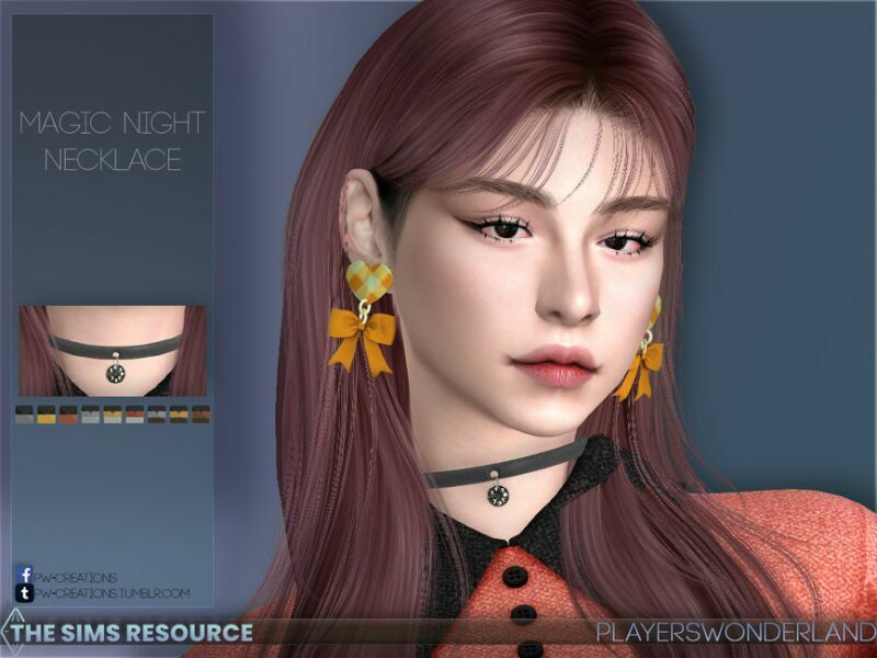 Magic Night Necklace By Playerswonderland 3 sims 4 cc magic night necklace by playerswonderland 2