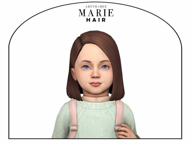 Marie Hair (Toddler) By Arethabee 1 Marie Hair (Toddler) By Arethabee Sims 4 CC