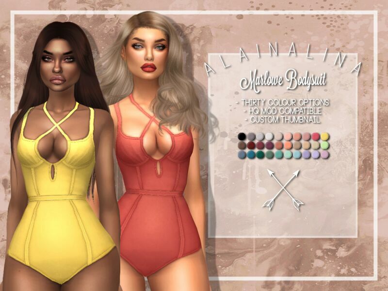 Marlowe Bodysuit By Alainalina 1 Marlowe Bodysuit By Alainalina Sims 4 CC