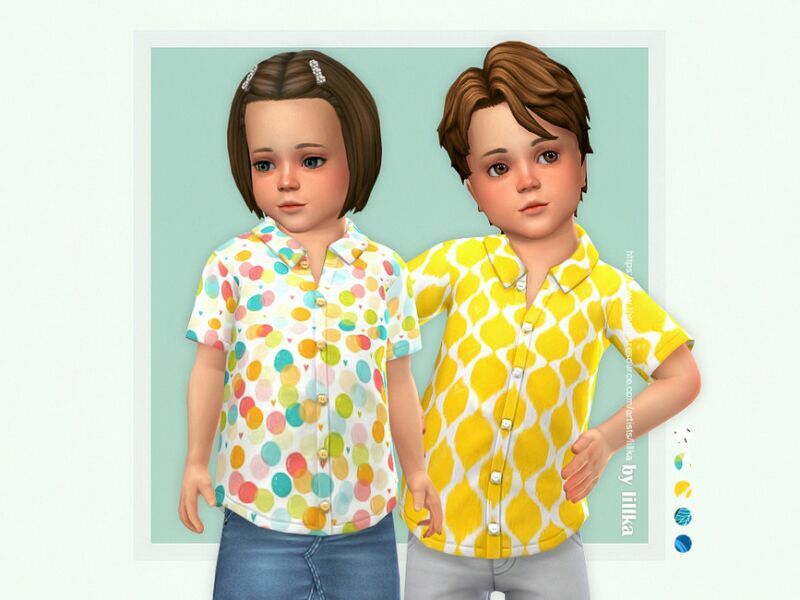 Matteo Button UP Shirt By Lillka 1 Matteo Button UP Shirt By Lillka Sims 4 CC