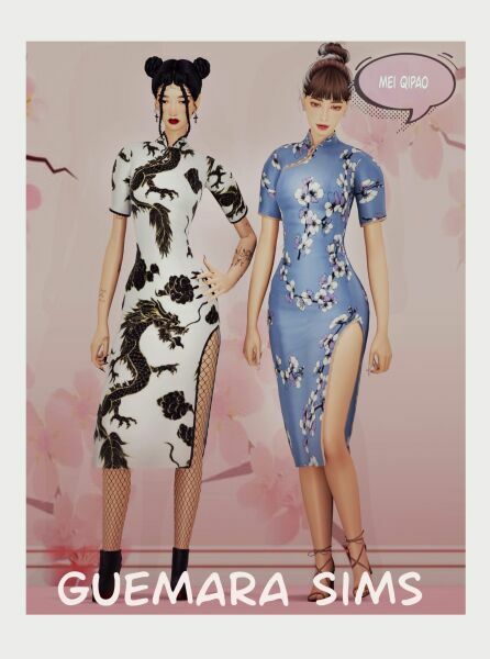 MEI Qipao 3 sims 4 cc mei qipao 2