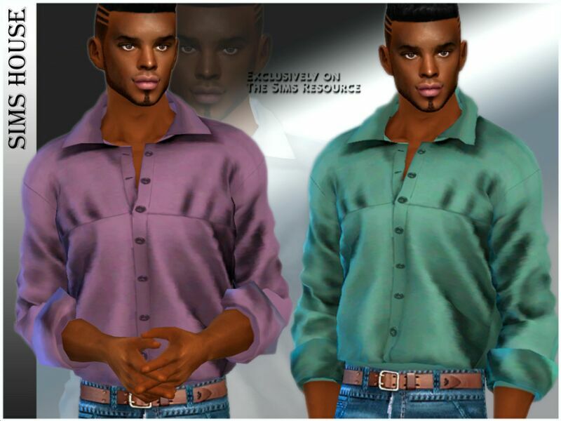 Men’S Silk Shirt 2 sims 4 cc mens silk shirt 2