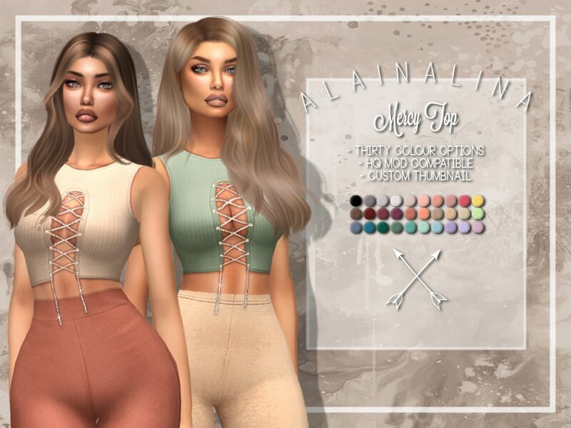 Mercy TOP By Alainalina 1 Mercy TOP By Alainalina Sims 4 CC