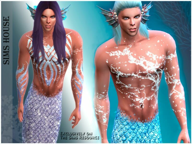Mermaid MAN Striped TOP 1 Mermaid MAN Striped TOP Sims 4 CC