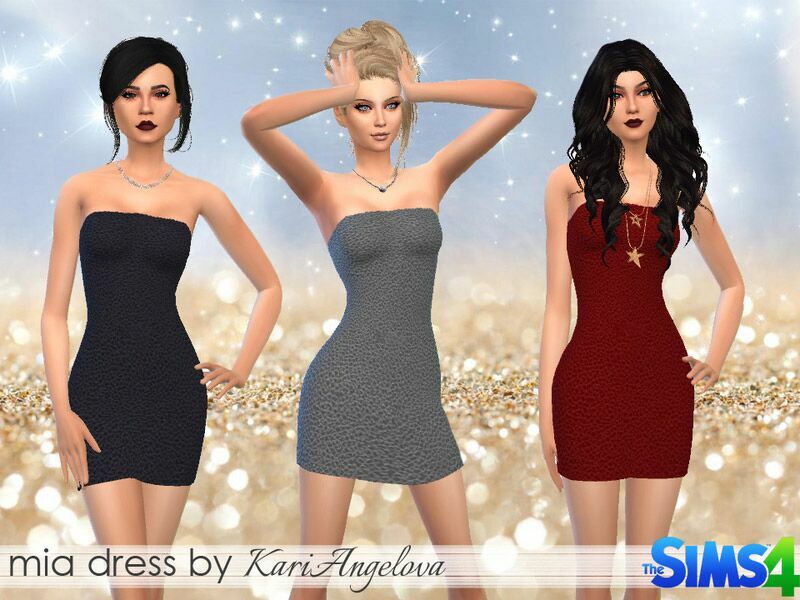 MIA Dress By Kariangelova 1 MIA Dress By Kariangelova Sims 4 CC