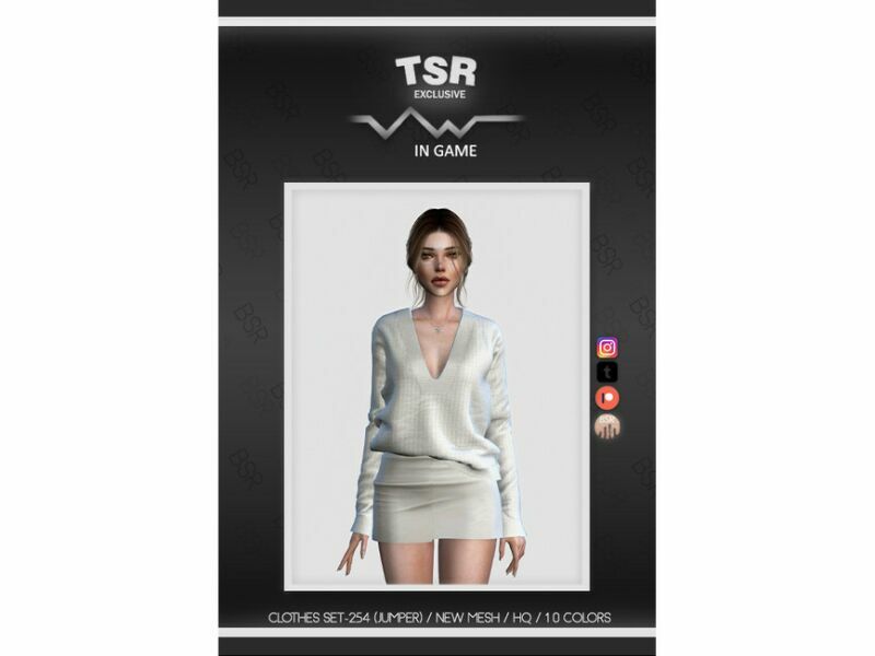 Minimalsim-Clothes SET-254 (Jumper) BD770 By Busra-Tr 2 sims 4 cc minimalsim clothes set 254 jumper bd770 by busra tr 2