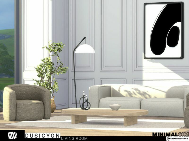 Minimalsim – Dusicyon Living Room By Wondymoon 2 sims 4 cc minimalsim dusicyon living room by wondymoon 2