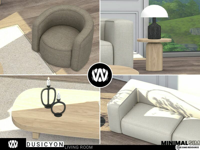 Minimalsim – Dusicyon Living Room By Wondymoon 3 sims 4 cc minimalsim dusicyon living room by wondymoon 3