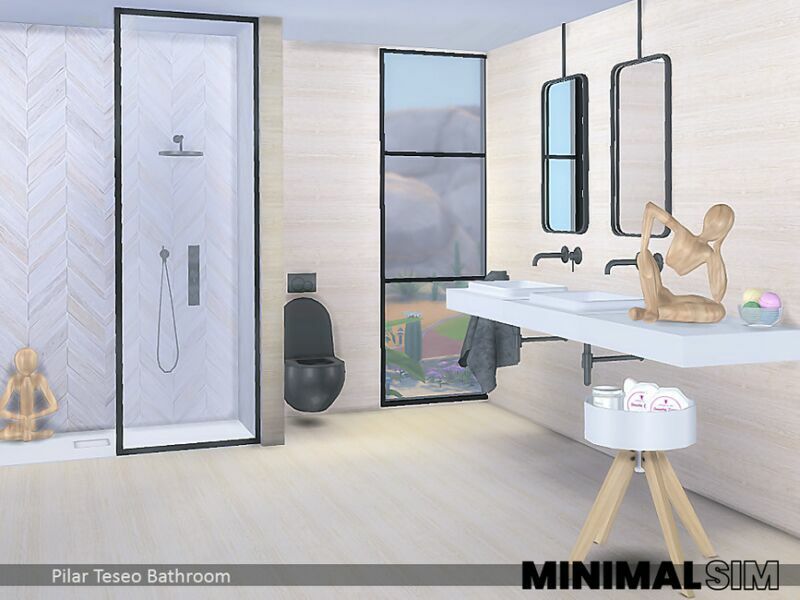 Minimalsim Teseo Bathroom By Pilar 1 Minimalsim Teseo Bathroom By Pilar Sims 4 CC
