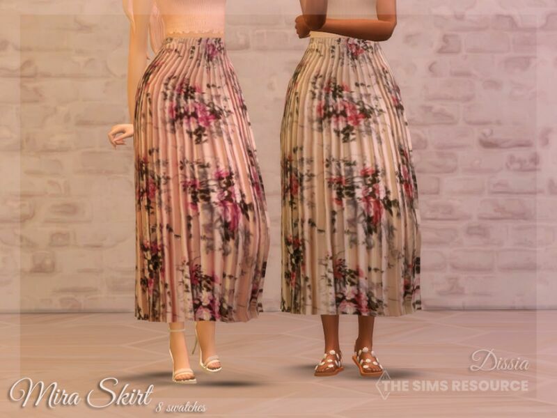 Mira Skirt By Dissia 1 Mira Skirt By Dissia Sims 4 CC