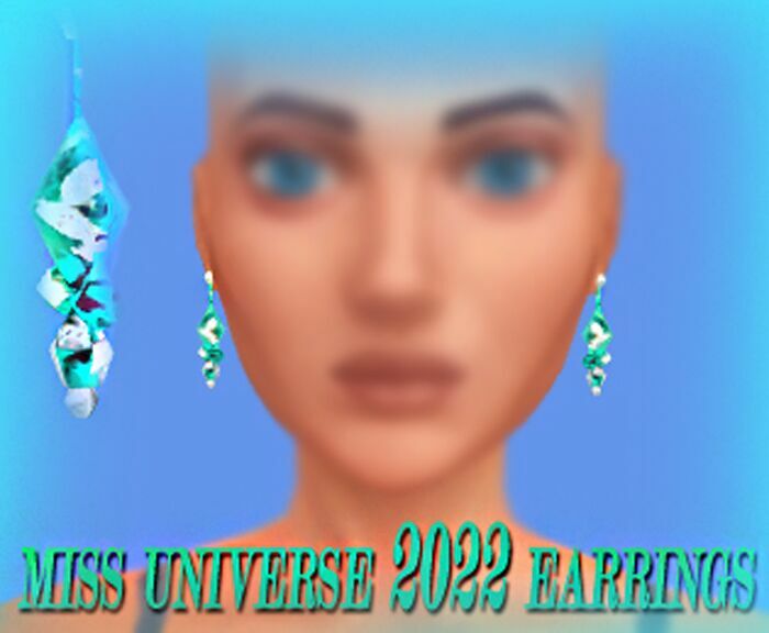 Miss Universe 2022 – Smarald Earrings By Rubicitaaya 3 sims 4 cc miss universe 2022 smarald earrings by rubicitaaya 4