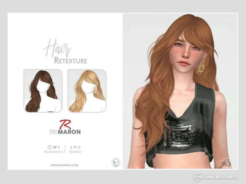 Miumiu Hair Retexture Mesh Needed By Remaron 1 Miumiu Hair Retexture Mesh Needed By Remaron Sims 4 CC