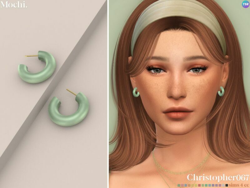 Mochi Earrings By Christopher067 1 Mochi Earrings By Christopher067 Sims 4 CC