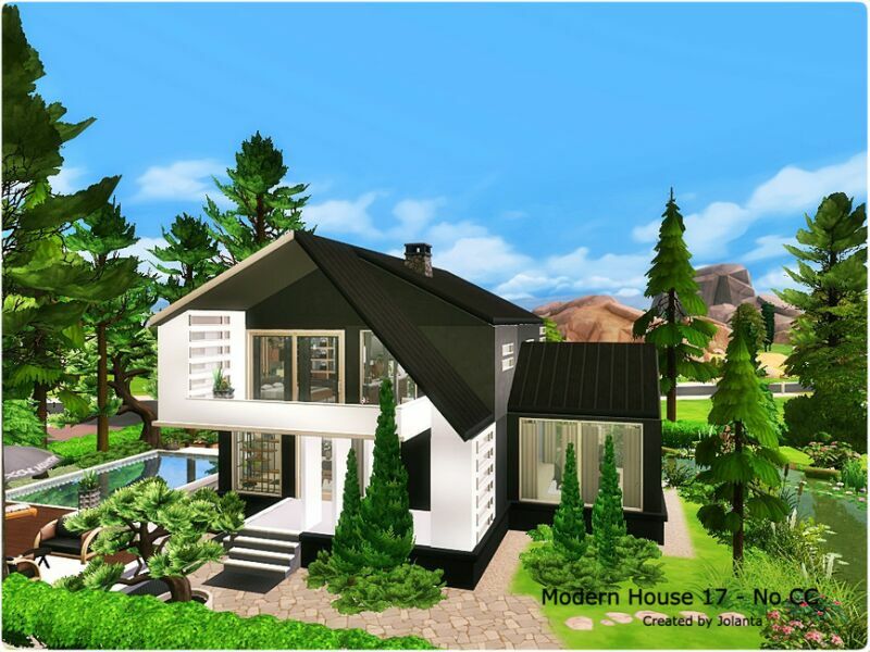 Modern House 17 – NO CC By Jolanta 1 Modern House 17 – NO CC By Jolanta Sims 4 CC
