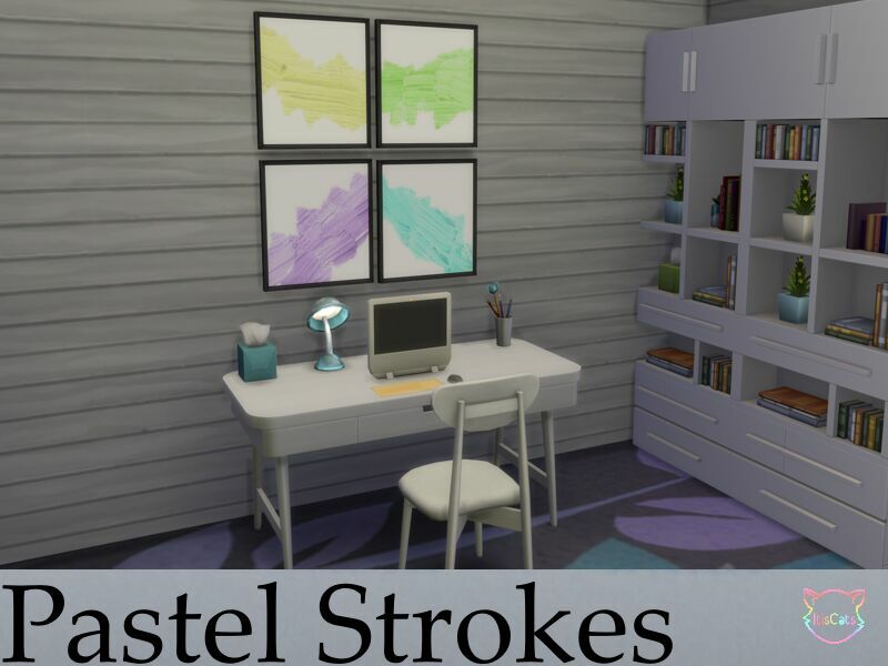 Modern Paintings – Pastel Strokes By Itiscats 3 sims 4 cc modern paintings pastel strokes by itiscats 2