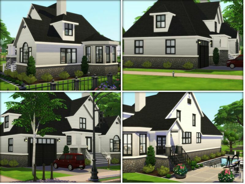 Modern Tudor By Algbuilds 7 sims 4 cc modern tudor by algbuilds 2
