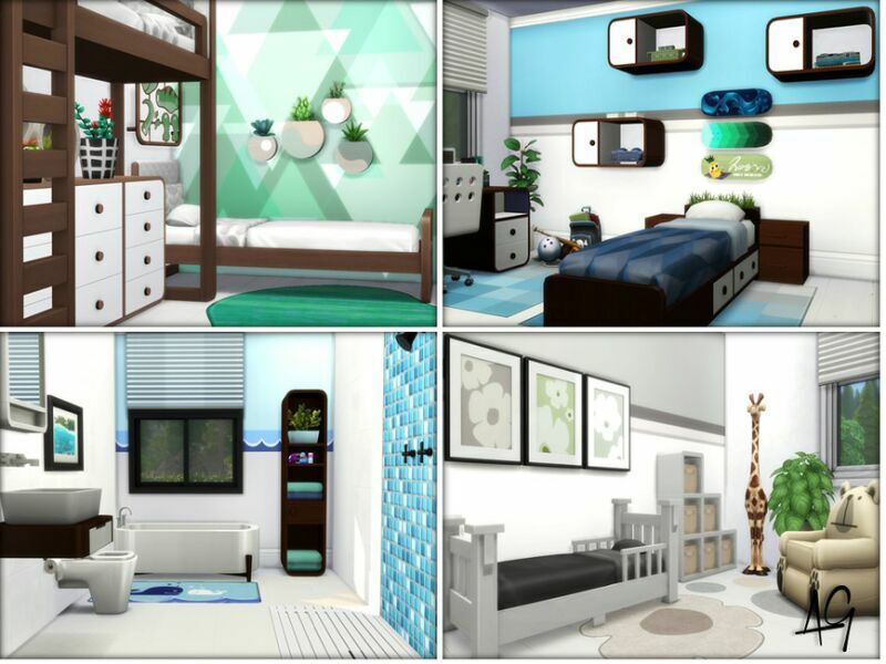 Modern Tudor By Algbuilds 2 sims 4 cc modern tudor by algbuilds 7