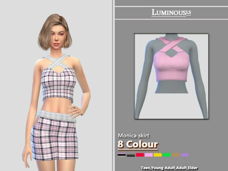 Monica TOP By Luminousls 1 Monica TOP By Luminousls Sims 4 CC