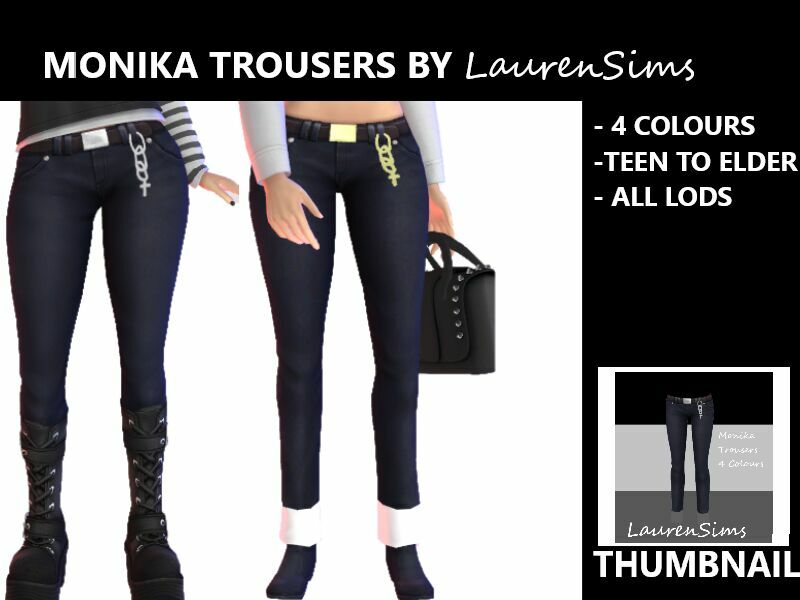 Monika Trousers By Laurensims 1 Monika Trousers By Laurensims Sims 4 CC