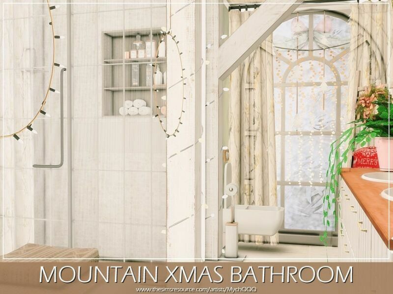 Mountain Xmas Bathroom By Mychqqq 6 sims 4 cc mountain xmas bathroom by mychqqq 3