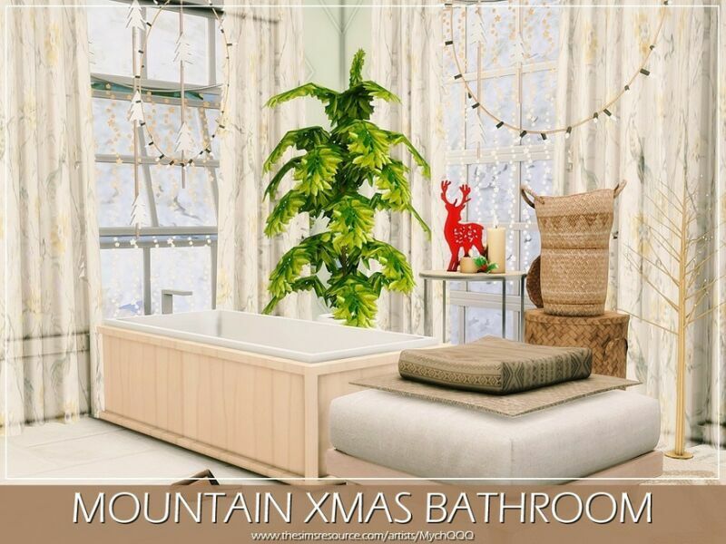 Mountain Xmas Bathroom By Mychqqq 4 sims 4 cc mountain xmas bathroom by mychqqq 5