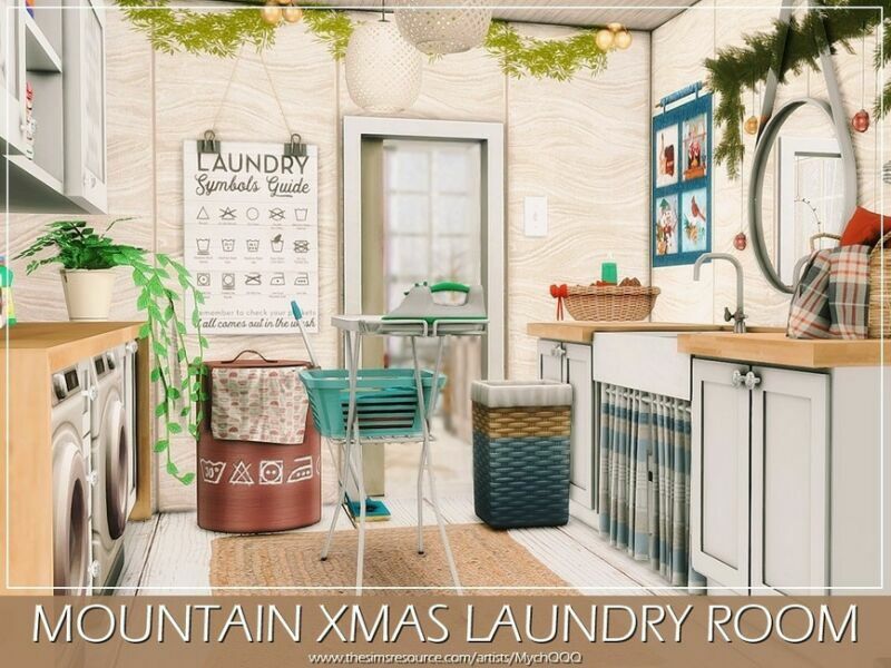 Mountain Xmas Laundry Room By Mychqqq 7 sims 4 cc mountain xmas laundry room by mychqqq 2