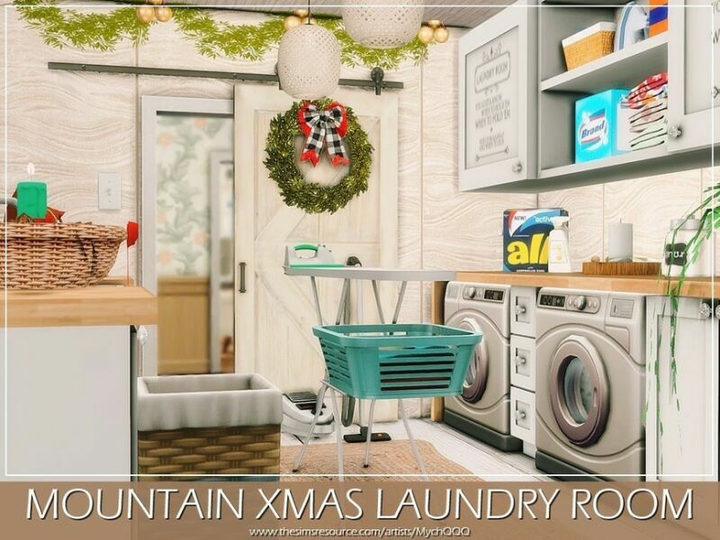 Mountain Xmas Laundry Room By Mychqqq 6 sims 4 cc mountain xmas laundry room by mychqqq 3