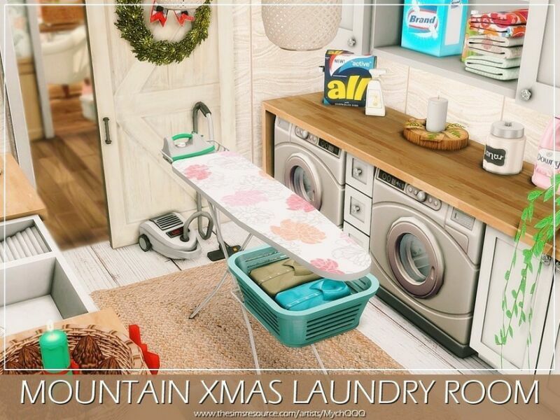Mountain Xmas Laundry Room By Mychqqq 4 sims 4 cc mountain xmas laundry room by mychqqq 5