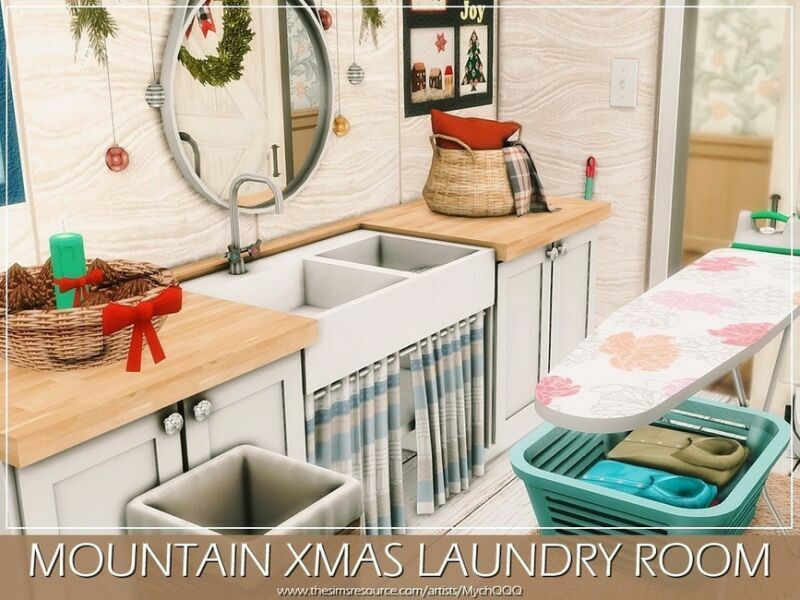 Mountain Xmas Laundry Room By Mychqqq 3 sims 4 cc mountain xmas laundry room by mychqqq 6