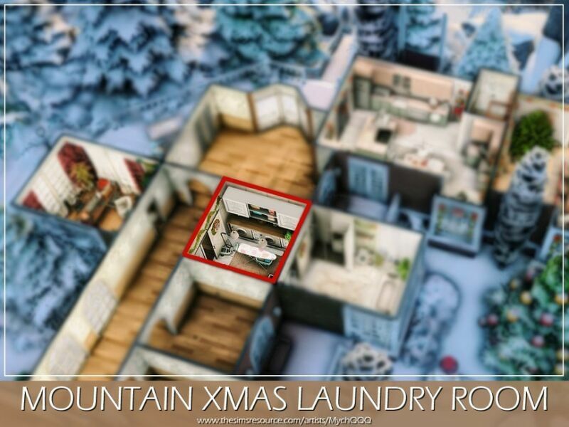 Mountain Xmas Laundry Room By Mychqqq 2 sims 4 cc mountain xmas laundry room by mychqqq 7