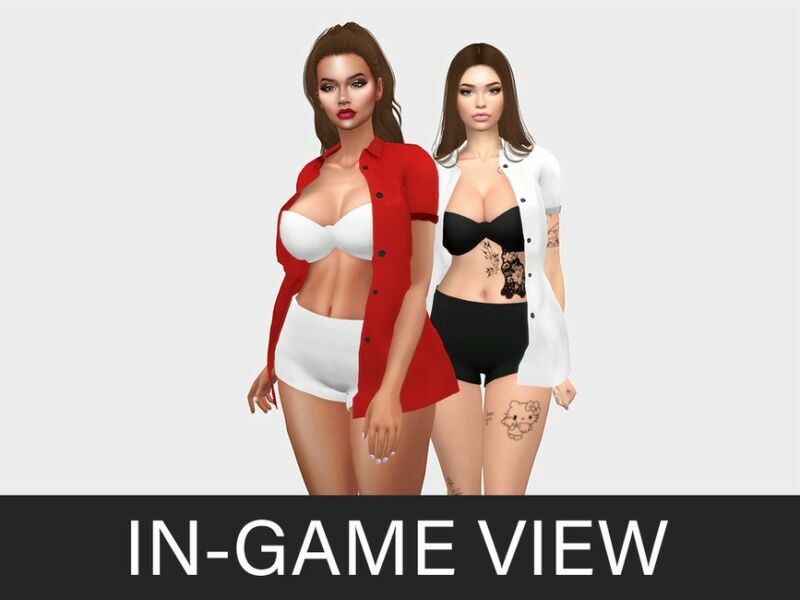 NAT (Pijama – TOP) 2 sims 4 cc nat pijama top 2