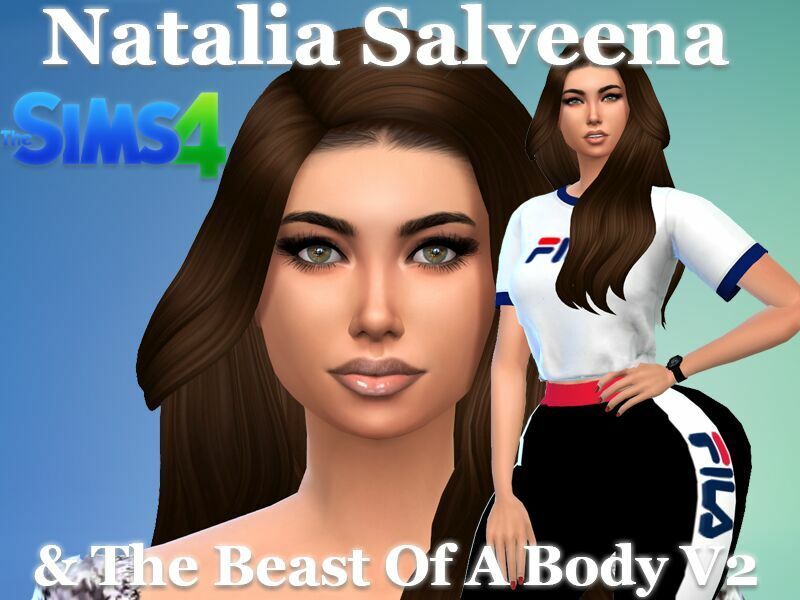 Natalia Salveena & The “Beast Of A Body V2” Custom Body Preset By VTK 1 Natalia Salveena & The “Beast Of A Body V2” Custom Body Preset By VTK Sims 4 CC
