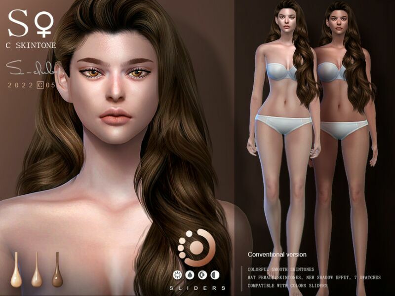 Naturel Female Skintones By S-Club 1 Naturel Female Skintones By S-Club Sims 4 CC