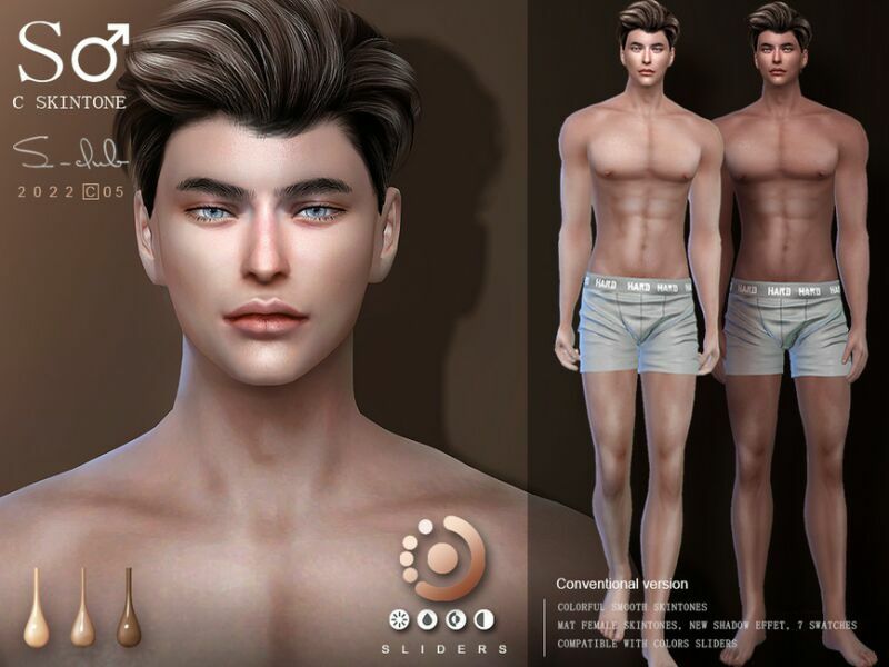 Naturel Male Skintones By S-Club 1 Naturel Male Skintones By S-Club Sims 4 CC