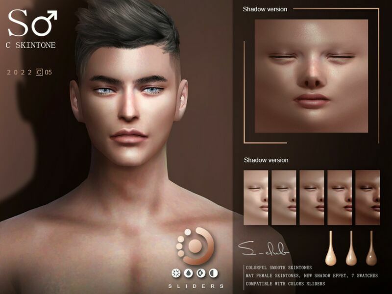 Naturel Male Skintones By S-Club 3 sims 4 cc naturel male skintones by s club 3