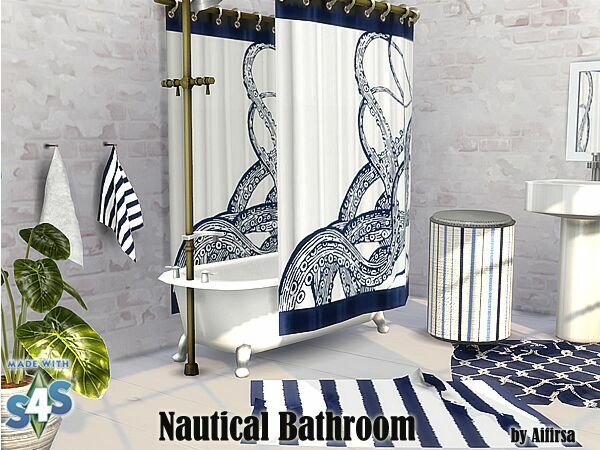 Nautica Bathroom By Aifirsa Sims 4 CC