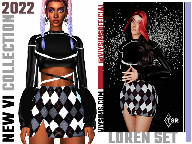 NEW VI Collection – Loren SET 1 NEW VI Collection – Loren SET Sims 4 CC