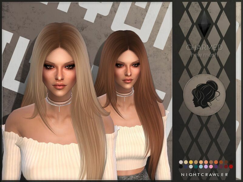Nightcrawler-Charmed Long Hair 1 Nightcrawler-Charmed Long Hair Sims 4 CC