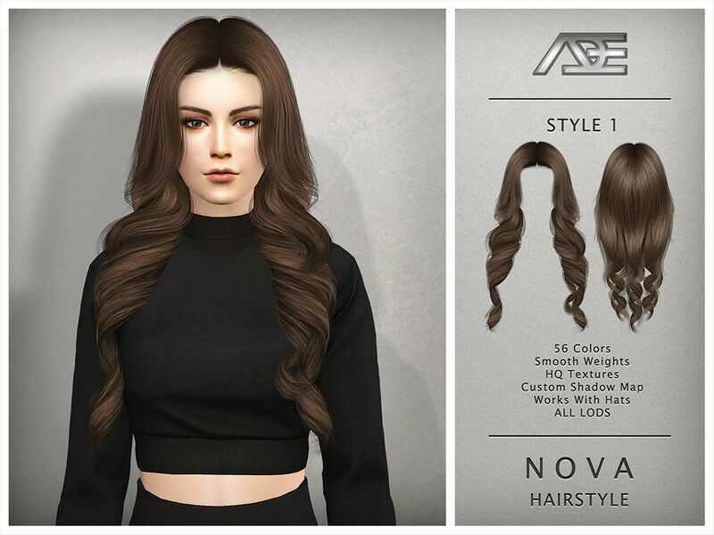 / Nova Style 1 Hairstyle 1 / Nova Style 1 Hairstyle Sims 4 CC